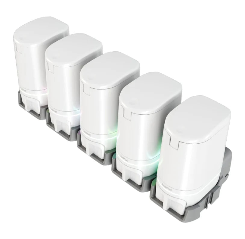 LiviPod expansion pods on their docks