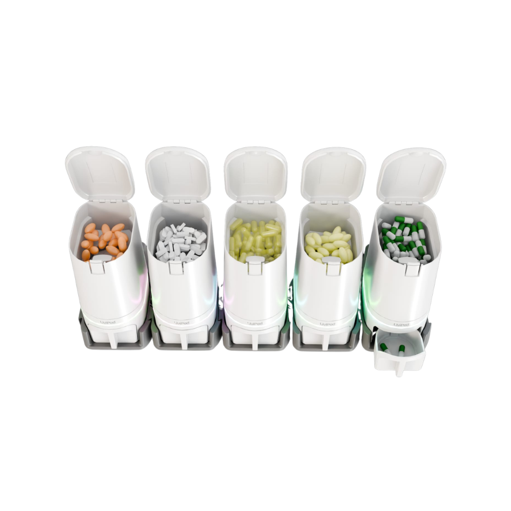 LiviPod™ Automatic Pill Dispenser 5 Pod Starter Set with App Reminders