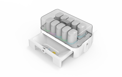 LiviPod™ Base Station automatic pill dispenser with locking clear cover, 5-pod modular medication system